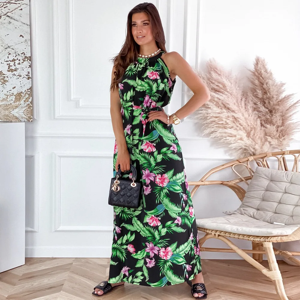 

Summer Women Long Dress Casual Dresses Sexy Halter Strapless New 2022 Sundress Vacation Clothes Robe Femme Vestidos De Fiesta