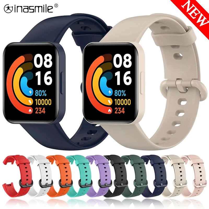 Silicone Strap Xiaomi Mi Watch 2 3 Lite Mi poco Watch band Redmi watch 2 Lite 3 Active Wrist Redmi watch lite Bracelet