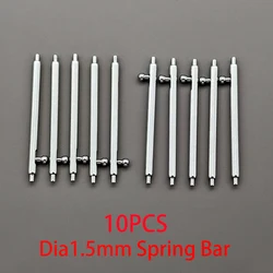 Quick Release Spring Bars Set - Pack of 10, 1.5mm/1.8mm Diameter for Watch Strap Band Link Pins (1.5mm)