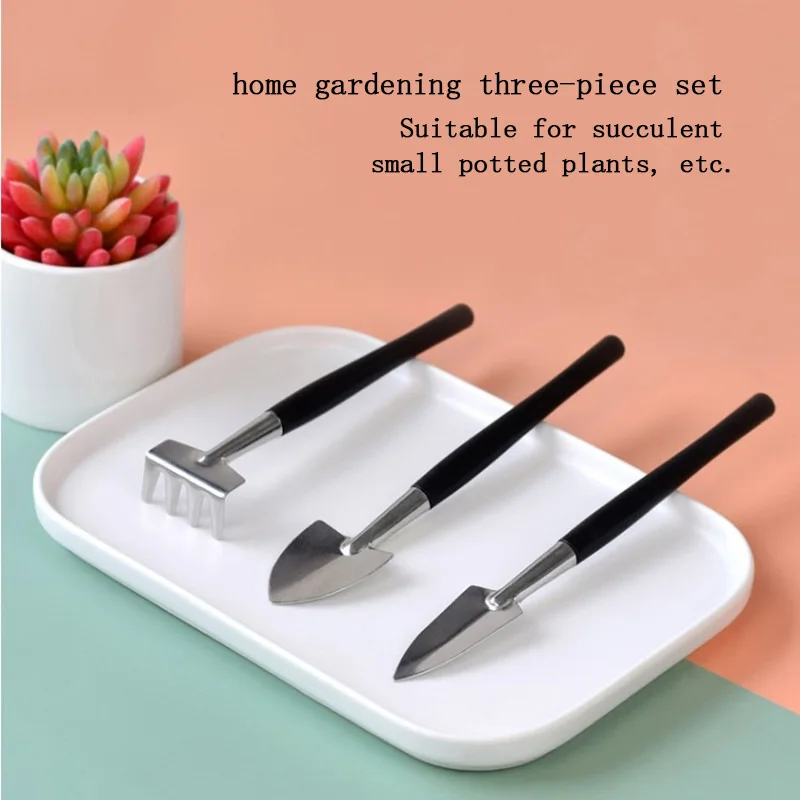 

Household Succulent Planting Gardening Loose Soil Tool Mini Stainless Steel Three-Piece Set Potted Plant Flower Shovel