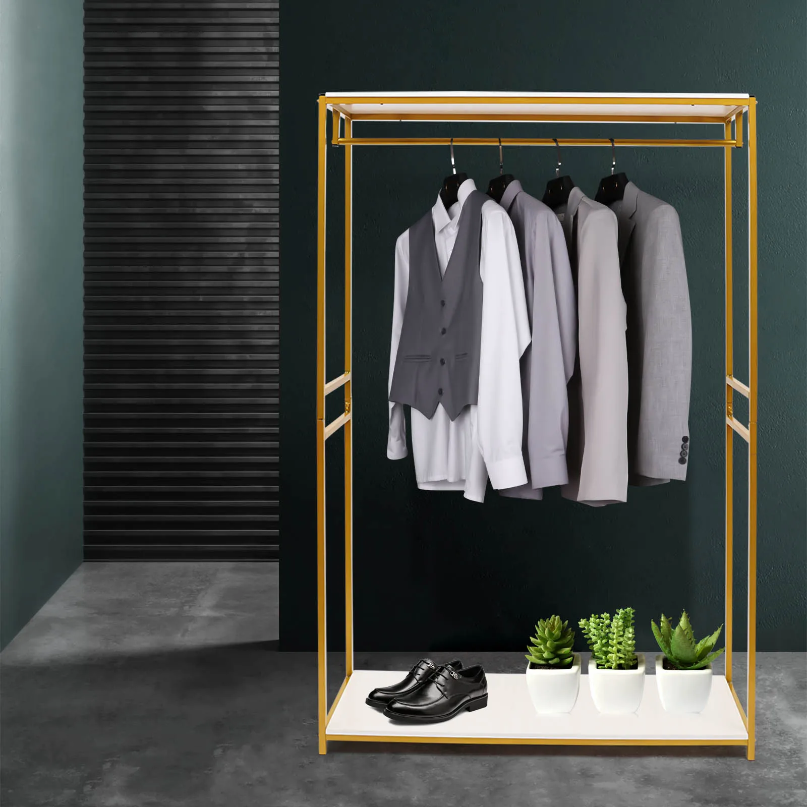 Golden clothes hanger Clothes Organizer Rack Bathroom Outdoor Standing Coat Racks Stand Evening Dresses Design Furniture