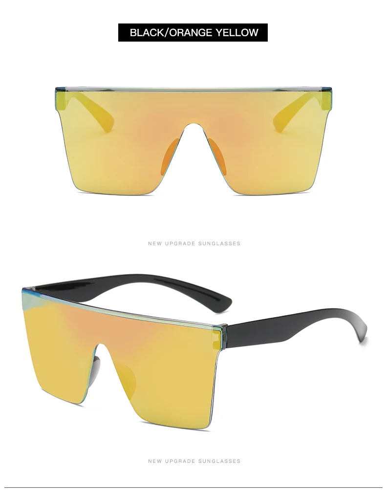 Mode Neue Verbunden Große Rahmen Sonnenbrille Ultra Quadratischen Rahmen Sonnenschutz Brillen Anti UV400 Driving Shades Weibliche – Detail 11