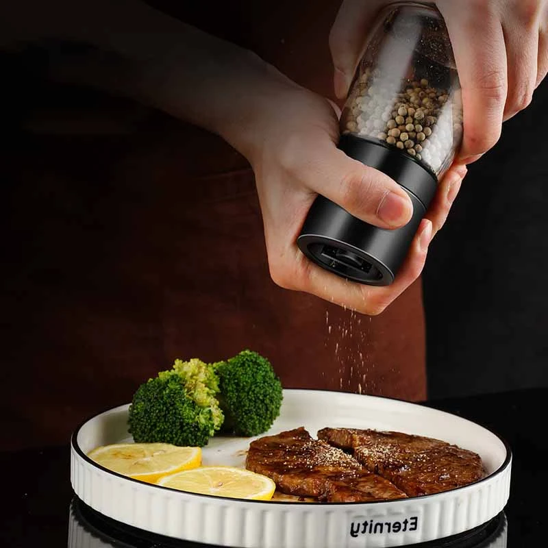 Manual Pepper Mill, 4 Pieces Salt And Mill Set, Herbspice Mills, Suita