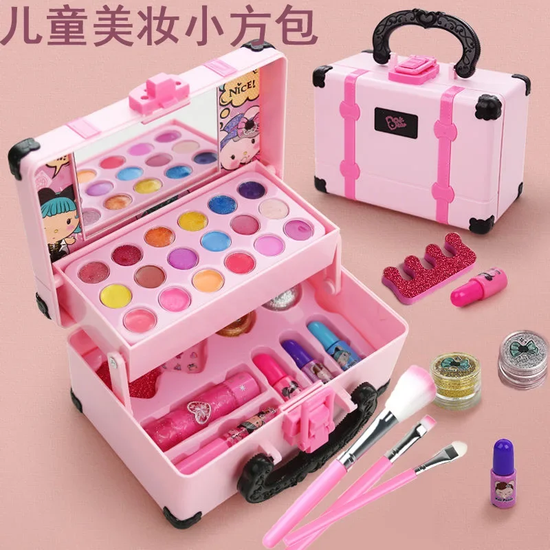 

Children Makeup Set Cosmetic Simulation Pretend Play Toys Lipstick Nail Polish Bag Educational Toys Birthday Gift For Ingenious