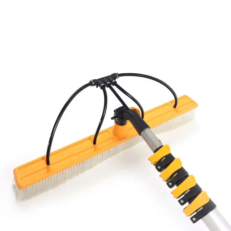 

Aluminum solar panel water fed pole cleaning tool equipment with waterfed brush cleaning telescopic pole