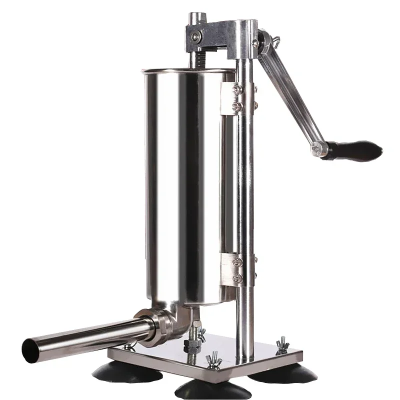

Hot Sale Household Sausage Filler Vertical Stainless Steel 3L Manual Sausage Stuffer with 4 Stuffing Tubes