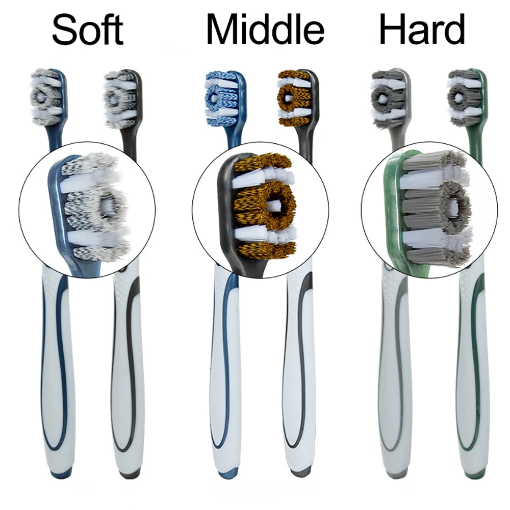 

4 pcs Spiral Bristle Toothbrush Soft Medium Hard Bristles Manual Oral Care for Thorough Cleaning Gum Health
