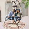 Double Egg Chairs for Outside Navy 2 Person Egg Swing Chair with Stand Oversized Swing Chair,  Hammocks 1