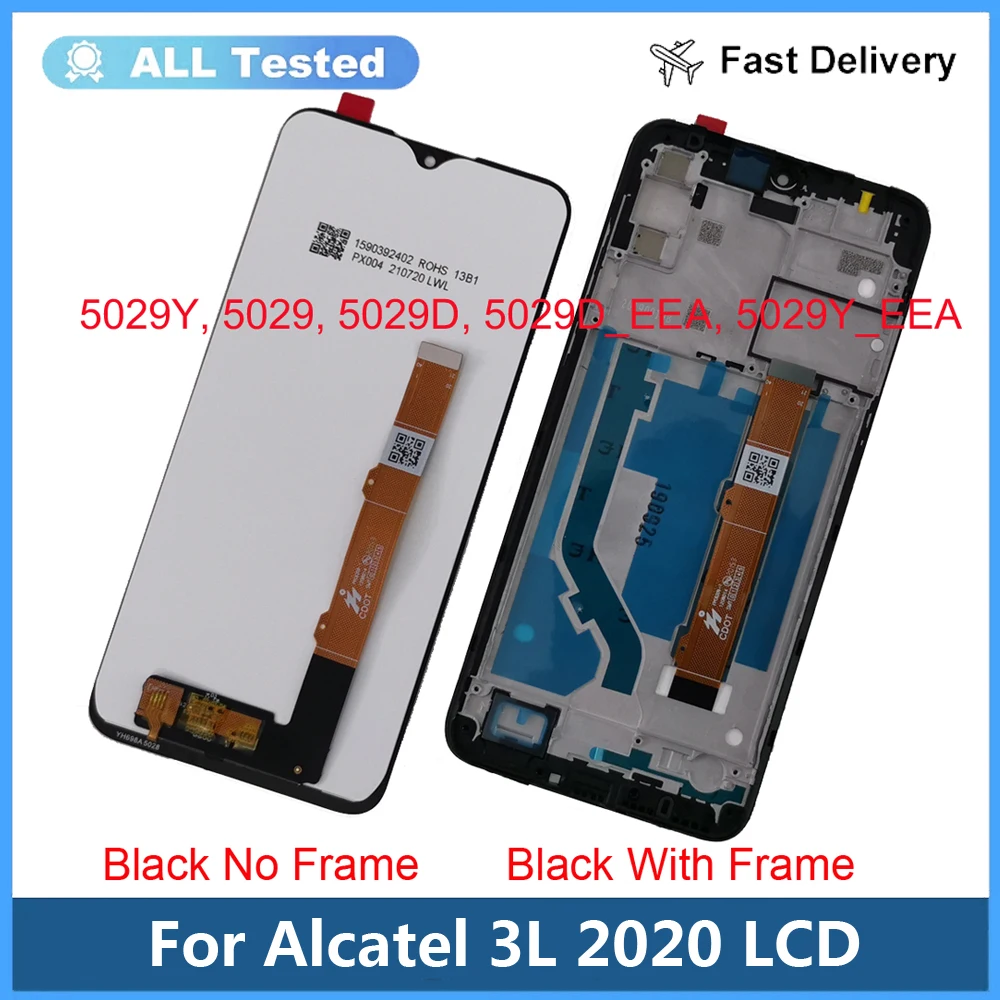 

For ALCATEL 3L 2020 LCD Display With Frame Panel Digitizer Assembly Repair Replacement Parts 5029Y 5029D 5029 LCD Screen