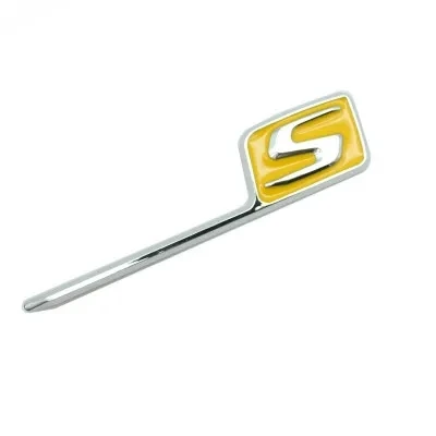 Glossy Multi-Color S Badge Emblem for Car Styling and Trunk Decoration