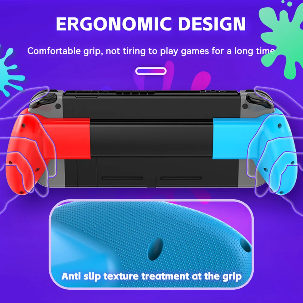 ABS Hard Ergonomic Game Console Grip Stand Holder for NS OLED Protective Hand Grip Fit for Nintendo Switch OLED Host Accessories