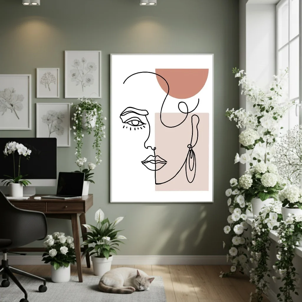 70x50cm Autumn Decorative Frame White Mold