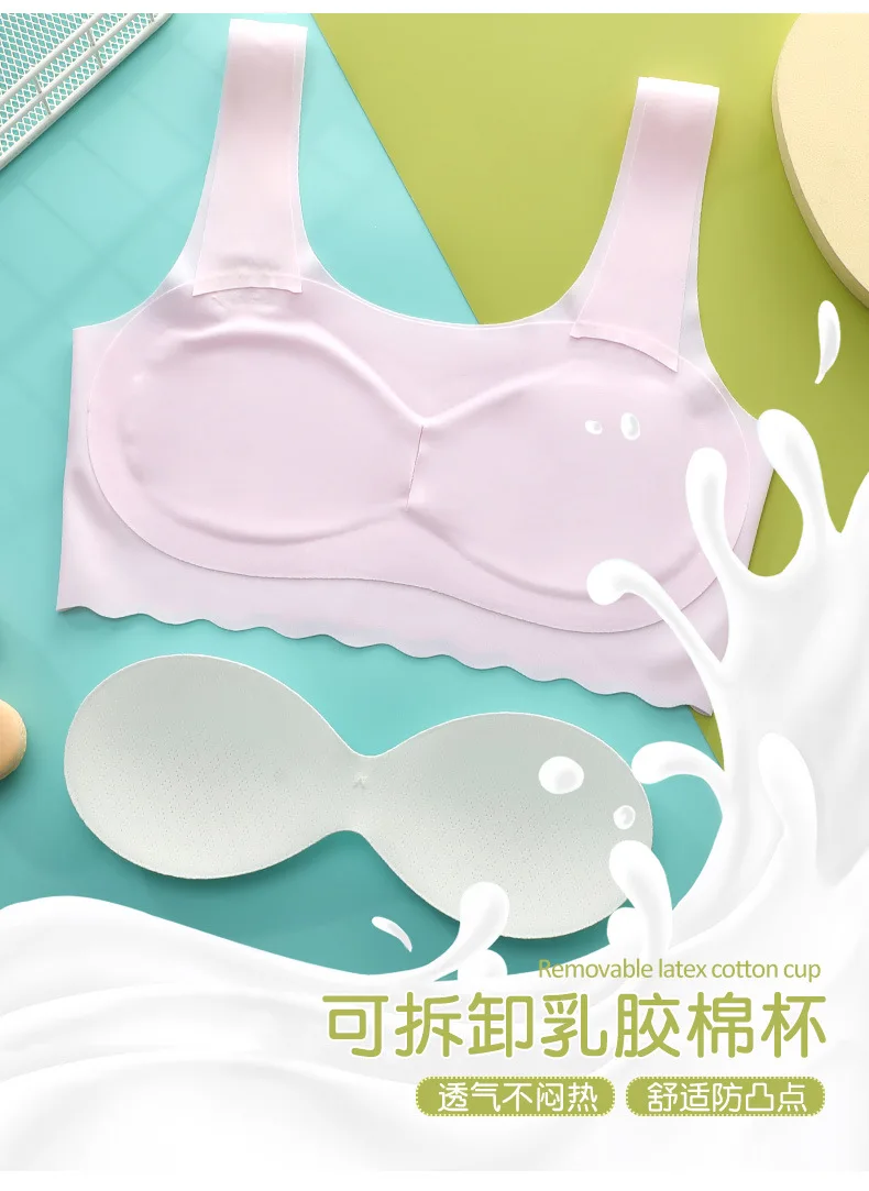 Girls Underwear Suit Junior Students Development Stage Children's Seamless Bras+briefs 2pcs/set Teenager Undershirt Clothing