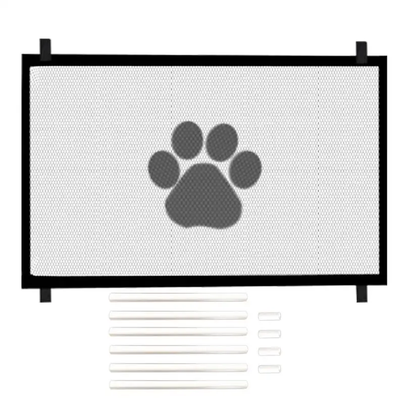 Puerta de seguridad expandible para mascotas, plegable, para interiores y exteriores. Fácil instalación.