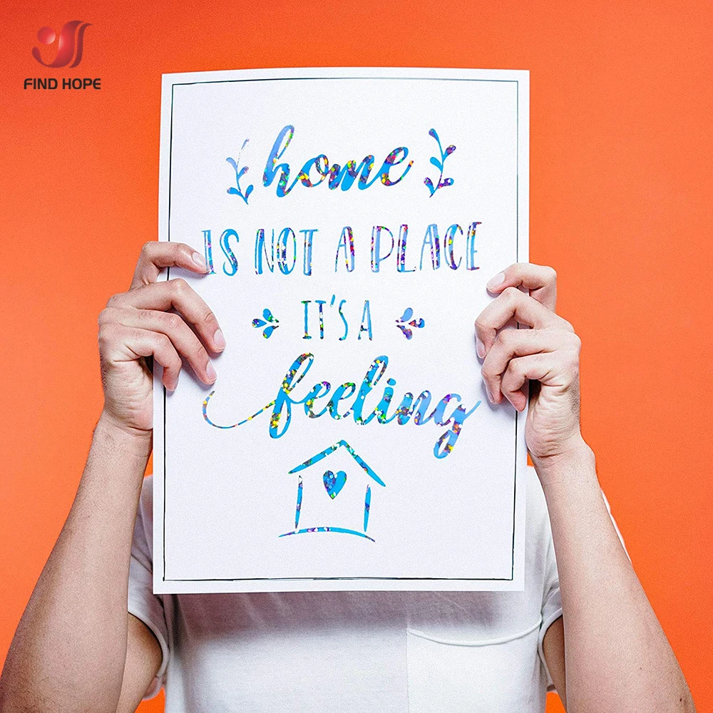 Holographic Gradient Shining Rainbow Adhesive Craft Vinyl Leopard Mermaid 6 Sheets for DIY Cutter and Cameo DIY Decoration