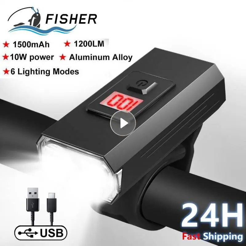 Luz Delantera LED Para Moto O Bicicleta - 1200 Lúmenes, Recargable USB, Impermeable - Ideal Para Conducción Nocturna Segura