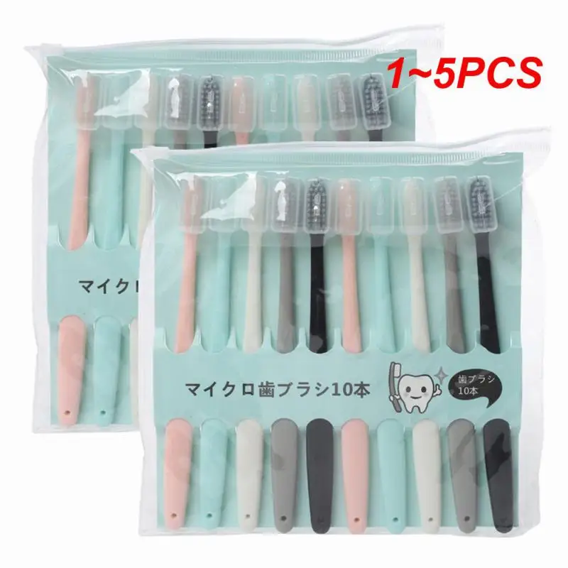 

1~5PCS 50/Set Macaron Toothbrush Adult Family Pack Household Toothbrush Soft Bristles With Protective Cover Oral Care Tools