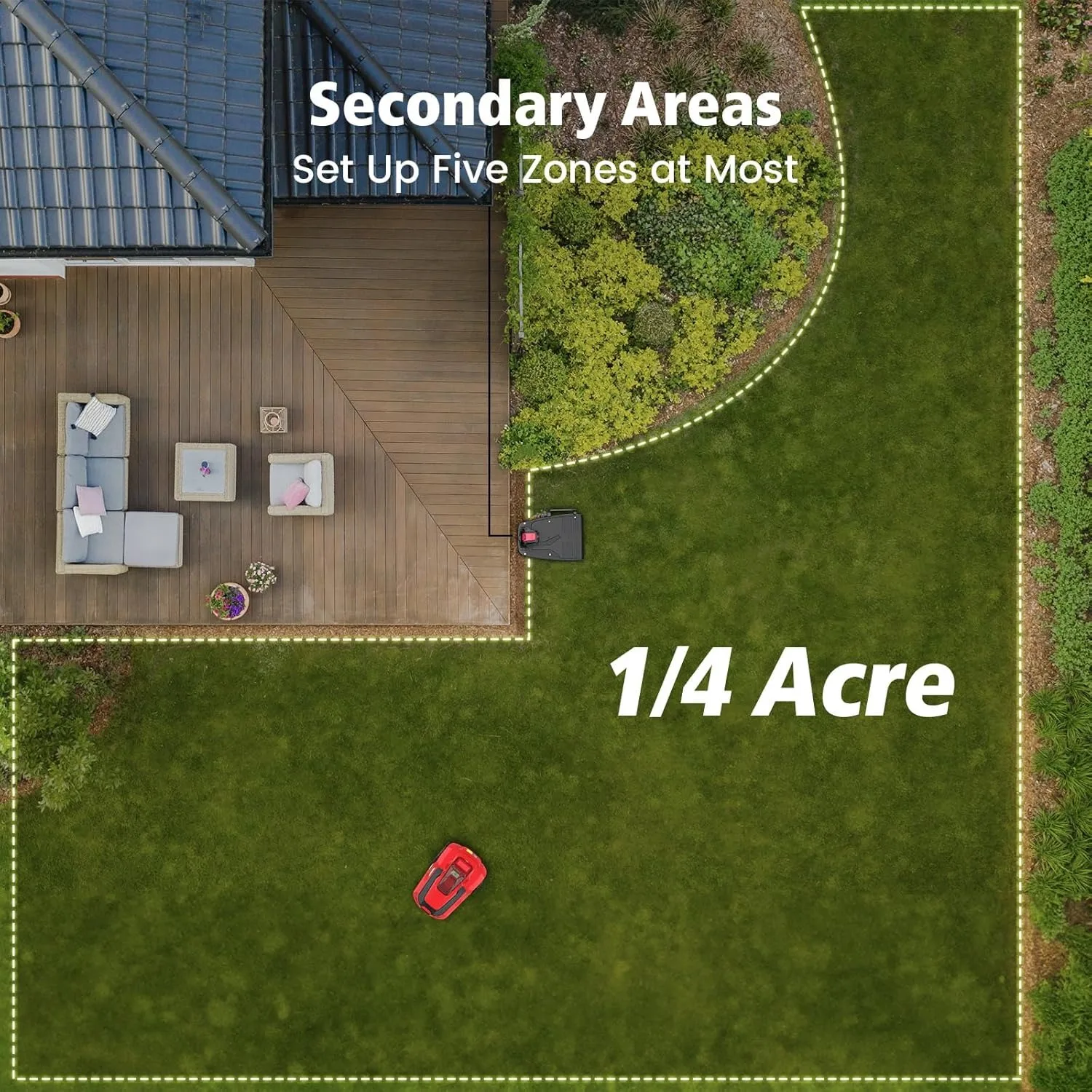 20V Smart Robot Lawn Mower – 1/4 Acre Coverage 3