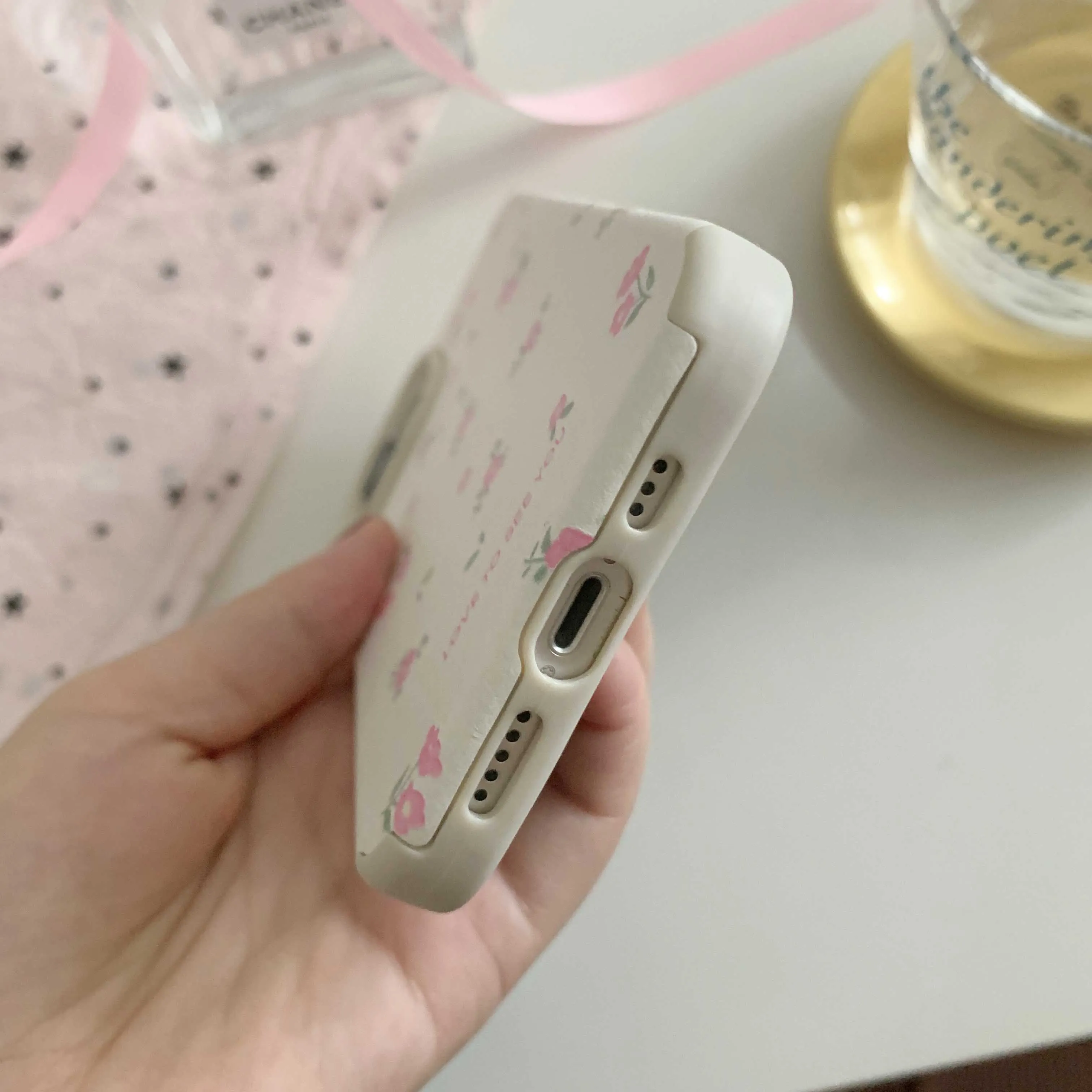 Little Flower Soft Leather iPhone Case