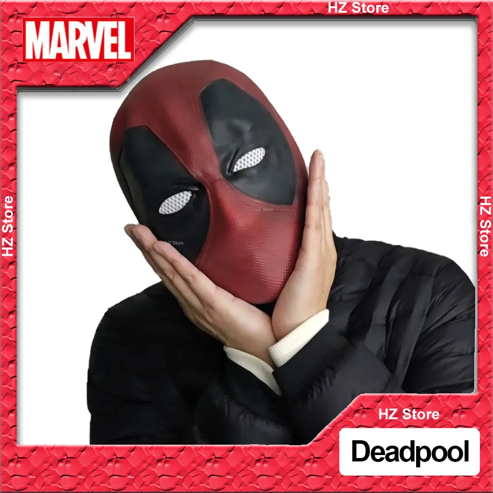

Marvel Deadpool Mask Replica Wade Wilson Full Head Helmet Latex Halloween Cosplay Masquerade Costume for Adult Birthday Gift