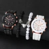 4PCS Couple Watches Fashion Arabic Women Quartz Watch