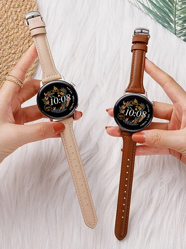 Slim Leather Strap – Versatile and Sporty Bracelet in 20mm/22mm Sizes