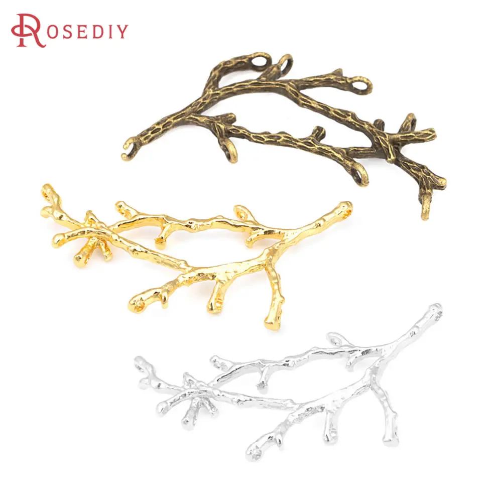 

(31227)10PCS 52x30MM Gold Color Zinc Alloy Tree Branch Connector Charms Pendants Diy Jewelry Findings Accessories wholesale