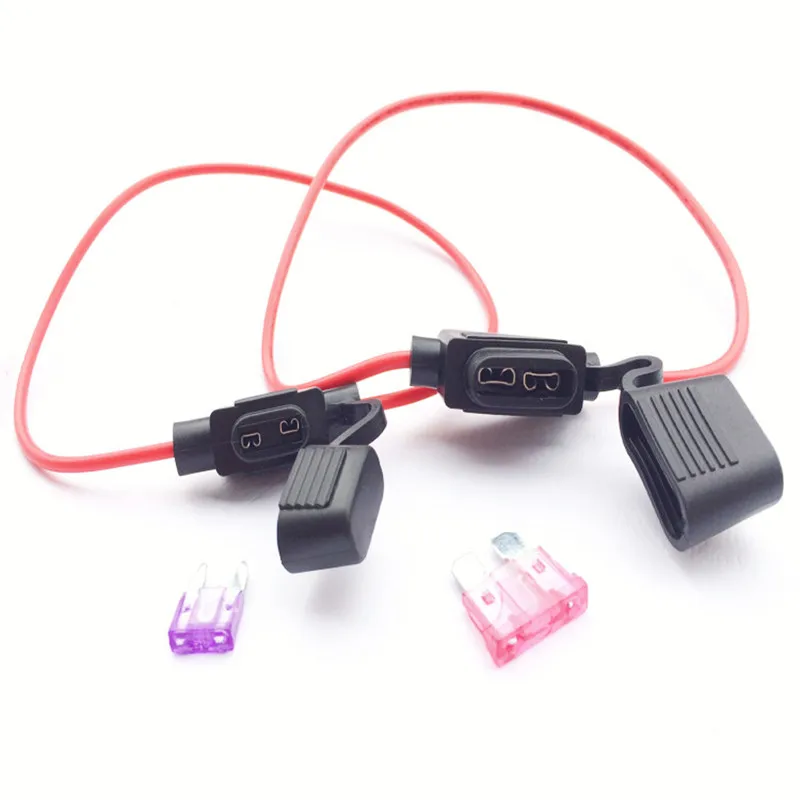 Standard/Mini/Micro Car Waterproof Fuse Box Blade Type In Line Fuse Holder Power Socket 18/16/14/12AWG 5A 10A 20A 30A40A50A 1Set fuse boxes