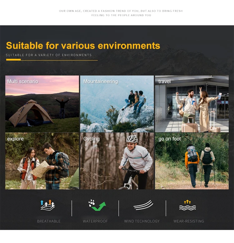 Description Picture 4 of itemCamping Hiking Windbreaker Men/Women Outdoor Sports Waterproof Windproof Hooded Windbreaker Coats Spring Autumn Thin Jacket