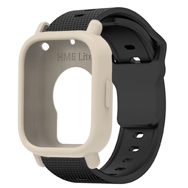 Silicone Protective Case + Strap for Smart Watch - Replacement Bracelet Belt Cover
