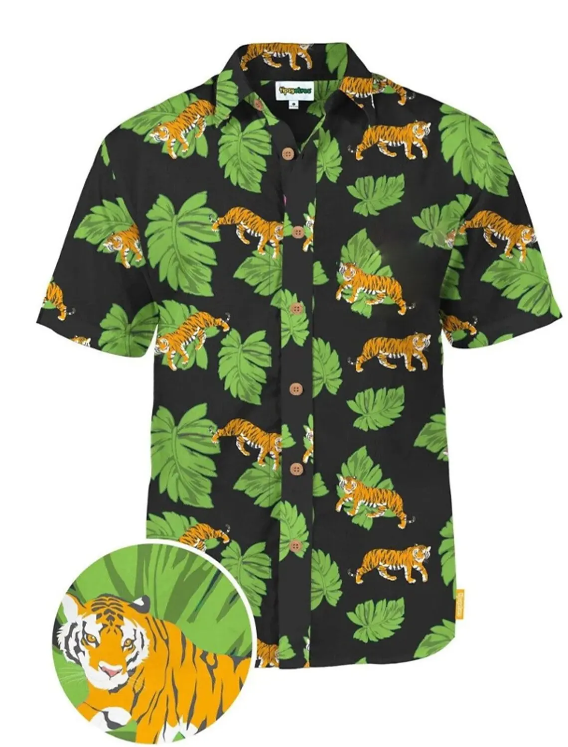 thumbnail image 1 of Camisa de hombre Camisa hawaiana de verano Camisa con botones Estampados gráficos de animales Camisa de pato con cuello vuelto Estampado 3D Ropa estampada de manga corta, 1 of 5
