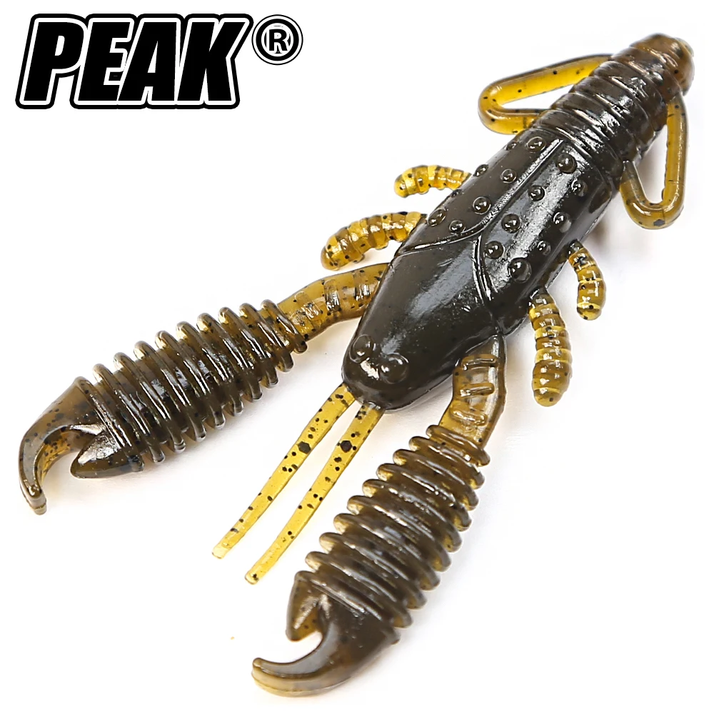 Peak Craws Lures Floating 40mm/10pcs 60mm/8pcs Soft Lure Fishing Lures