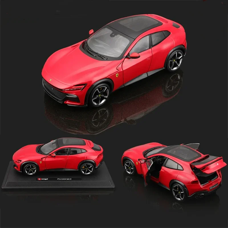 1:25 페라리 Purosangue 자동차 모델, SUV 시뮬레이션 다이캐스트 모델 에디션, 합금 럭셔리 차량, 오프로드 차량, 하드바운드 선물