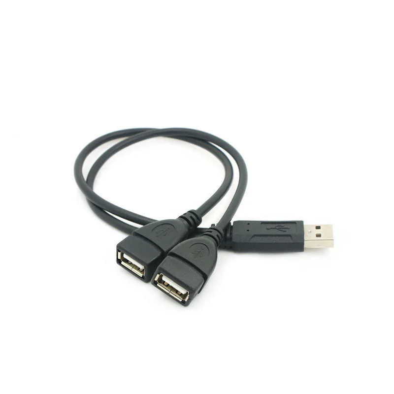 

USB 2.0 3.0 A 1 Male to 2 Dual USB Female Data Hub Power Adapter Y Splitter USB Charging Power Cable Cord Extension Cable