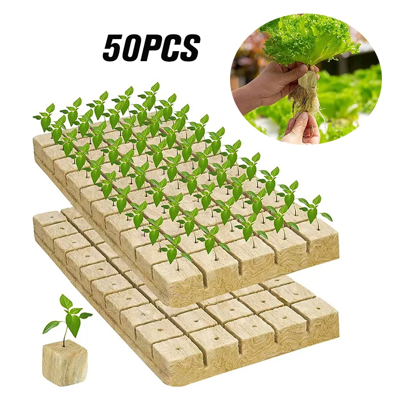 50/100/150pcs Hydroponic Sponge Sponge Seed Starter Rock Wool Soilless Culture Fruits Greenhouse Supplies Garden Seed Starters 3