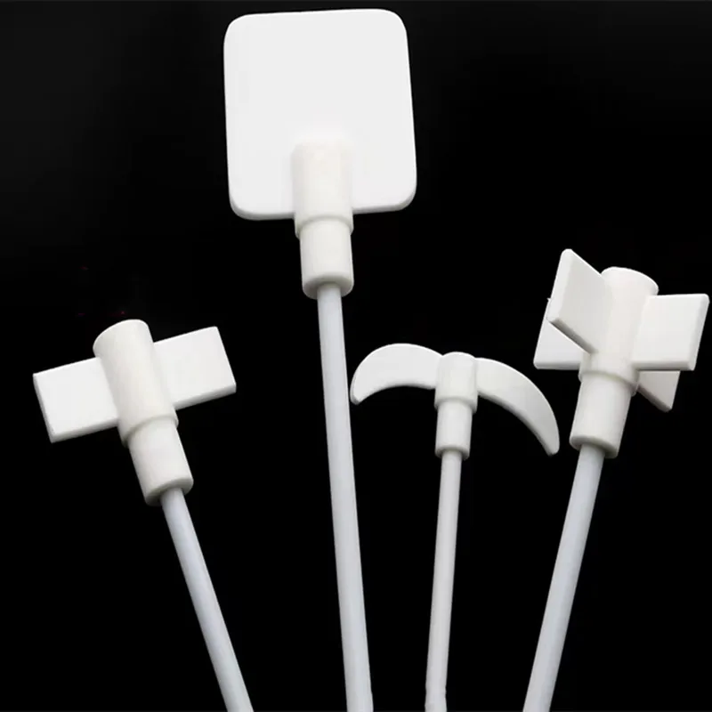 1pcs length 250mm to 500mm Square/Cross Type PTFE Stirring Blade,Crescent Special Stir Paddle for Laboratory Flasks