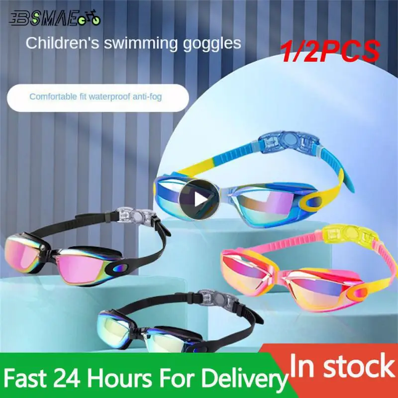 

Очки Плавательные с прозрачными линзами для мужчин и женщин, профессиональные незапотевающие аксессуары для плавания, для бассейна, для близорукости, 1/2 шт.