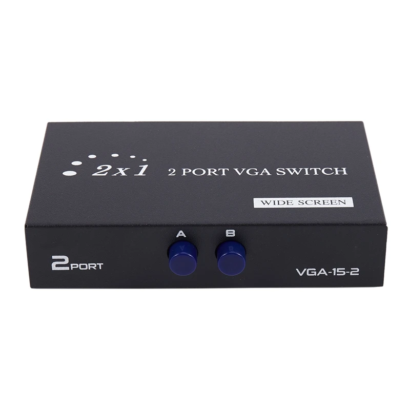 

1920X1440 Vga Switch 2-In-1-Out 2 Port Sharing Switch Switcher Splitter Box For Computer Keyboard Mouse Monitor Adapter