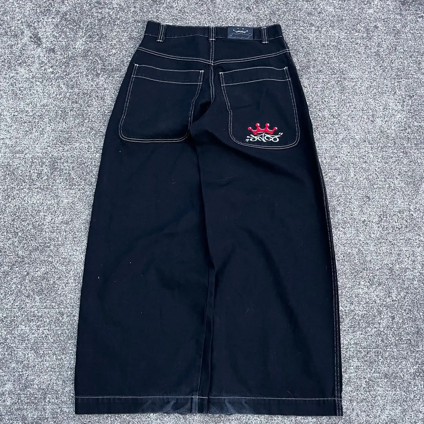 Harajuku Embroidered JNCO Y2K Baggy Jeans men Hip Hop high quality jeans vintage streetwear Goth men women Casual wide leg jeans