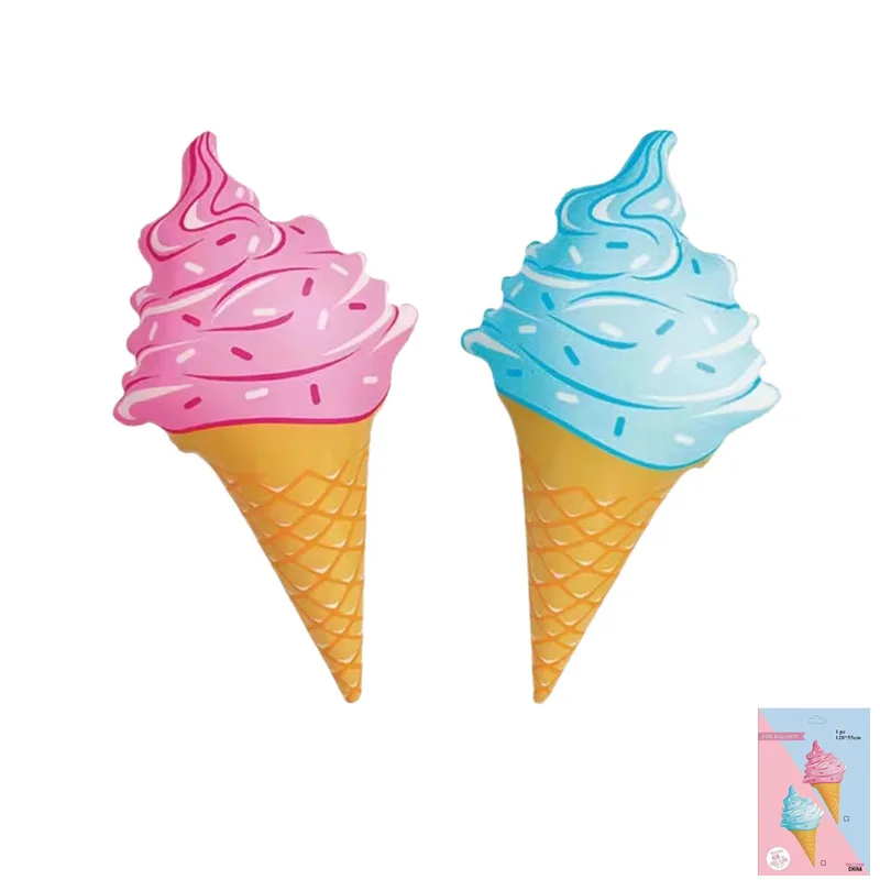

New Pink Blue Cone Ice Cream Aluminum Film Ball Children's Birthday Party Background Decoration Wedding Valentine's Day Balloon