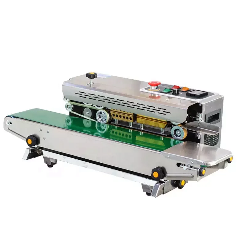 

Air Suction Vacuum Automatic Continuous Band Sealer And Plastic Bag Heat Sealer Sealing Machine
