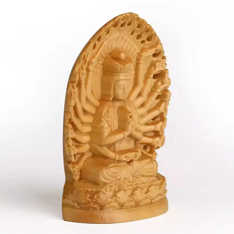 Huangyang Wooden Thousand Handlebars, Solid Wood Carved Ornaments, Automotive Accessories