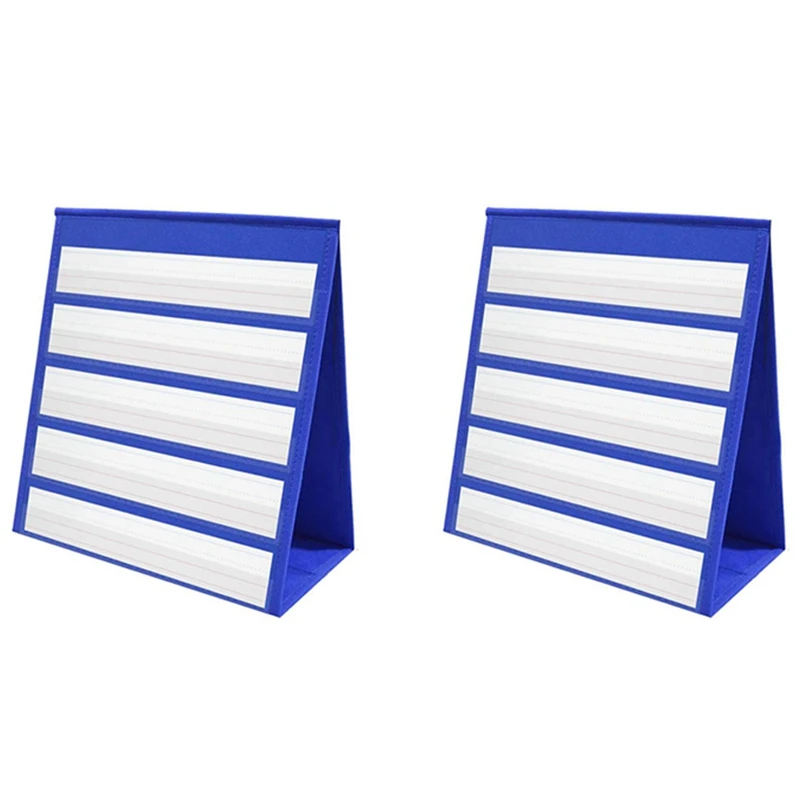 

2X настольная карманная диаграмма, двусторонняя и Самостоятельная карманная мини-карточная подставка для отдельных или небольших групп (43x33 см)