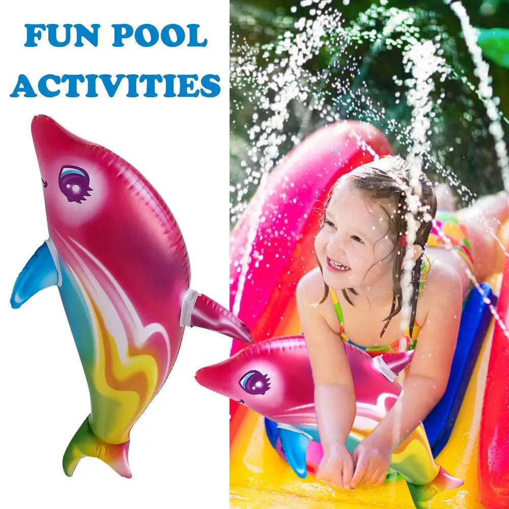 33inch-NEW-Gifts-Pool-Beach-Decoration-Dolphin-Rainbow-Poolside-Decor ...
