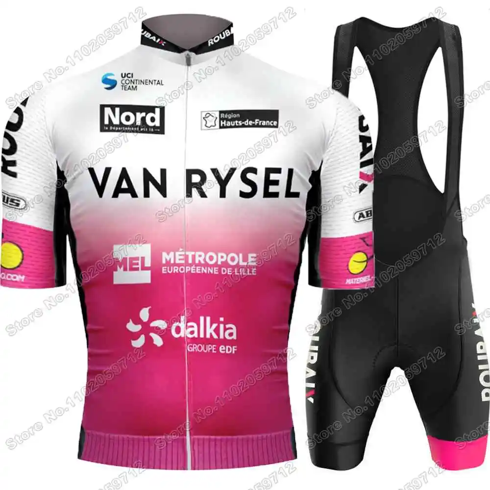 Combi Maillot Short Cycliste Dalkia – Rose, Taille M, Nord Roubaix Lille