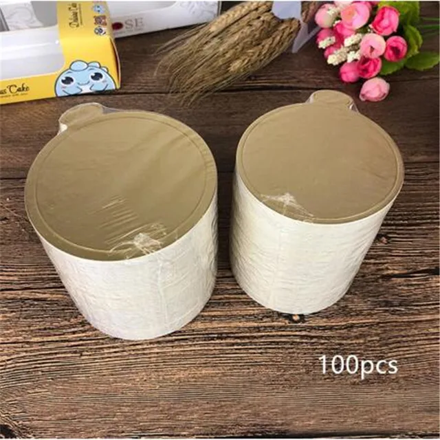100 Darabos Kerek Torta Deszkák Arany Papír Cupcake Desszert Tálca Kártya Tábla Bakken Kemény Út Sütő Szerszám - Image 3