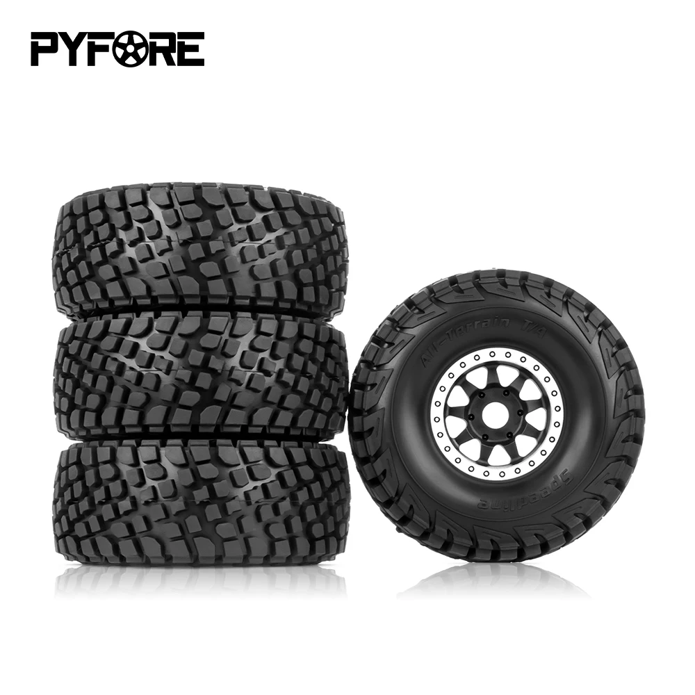 PYFORE Offroad-Reifen 137 x 55 mm Adapter 17 mm 4 Stück für MOJAVE YK4072 YK4073 1/7 RC Modellauto Desert Truck Zubehör – Detail 10
