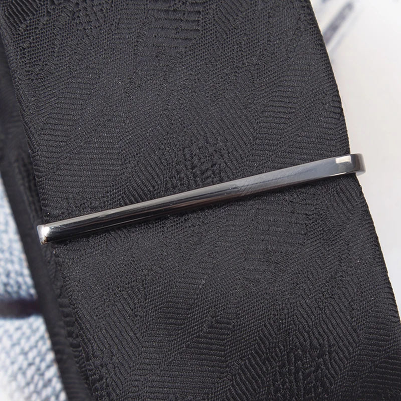 Tie Clips for Men Fashion Luxury Metal Gold Colour Tone Simple Bar Clasp Necktie Accessories Clasp Tie Pin for Mens Collar Clip