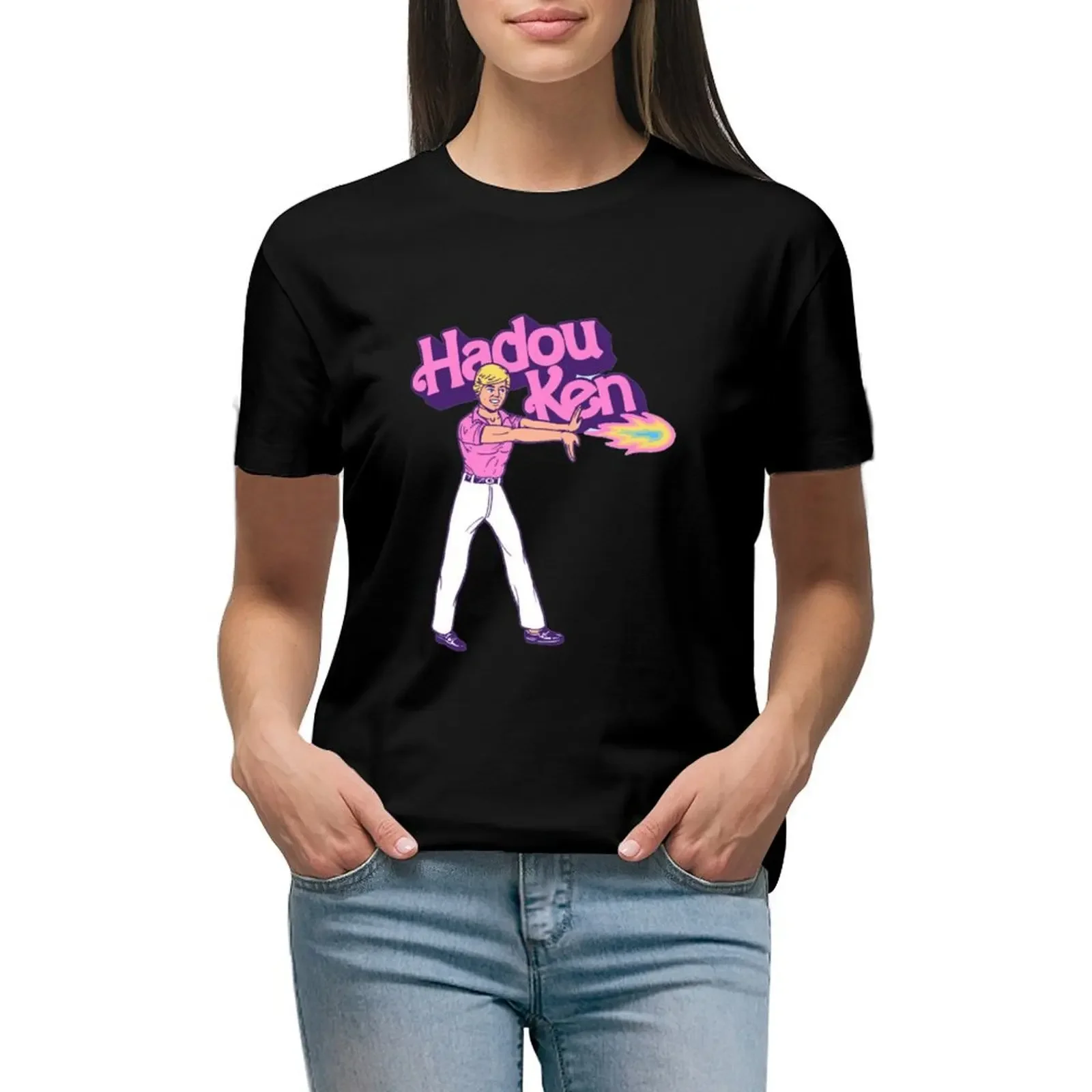 

Hadou-KEN Classic T-shirt vintage clothes Blouse Short sleeve tee fashion woman blouse 2024