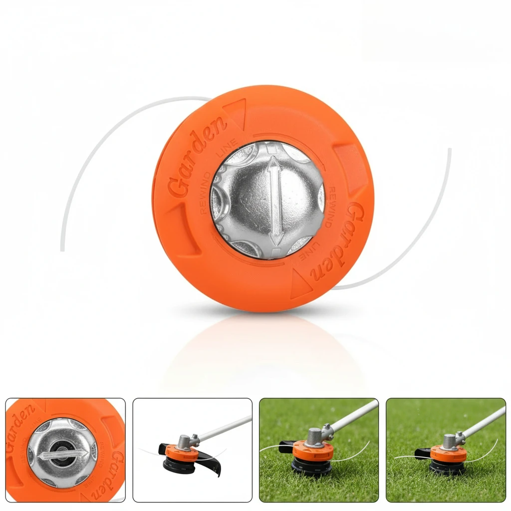 Universal Fit String Trimmer Replacement Bump Head Automatic Grass Trimmer Head for Gasoline Garden Machinery Brush Cutter